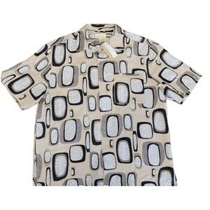 Reunion Resort 100% Silk Camp Shirt M Holiday 2001 Salesman Sample NWT